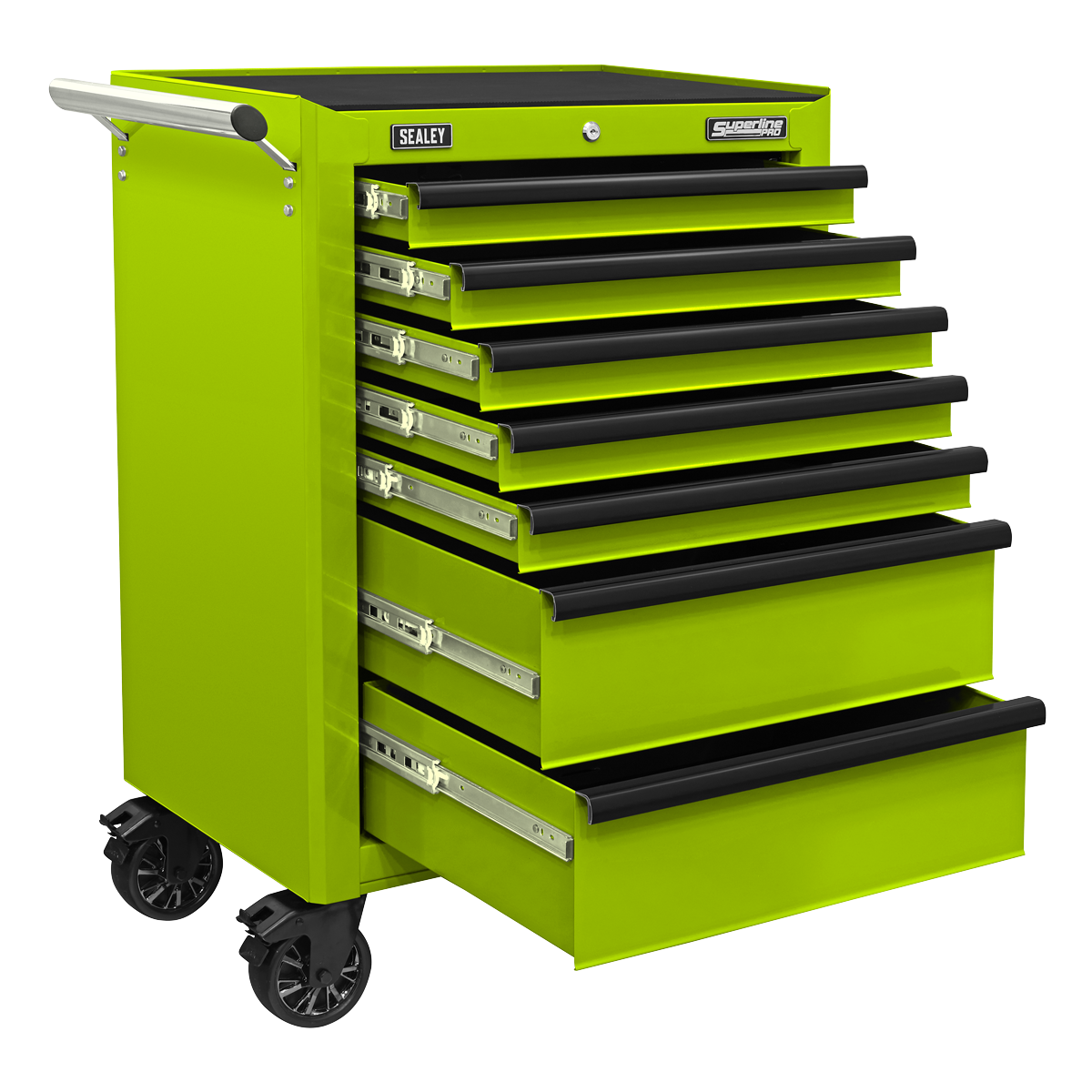 Superline Pro AP26479THV Superline PRO® Rollcab 7 Drawer - Green/Black