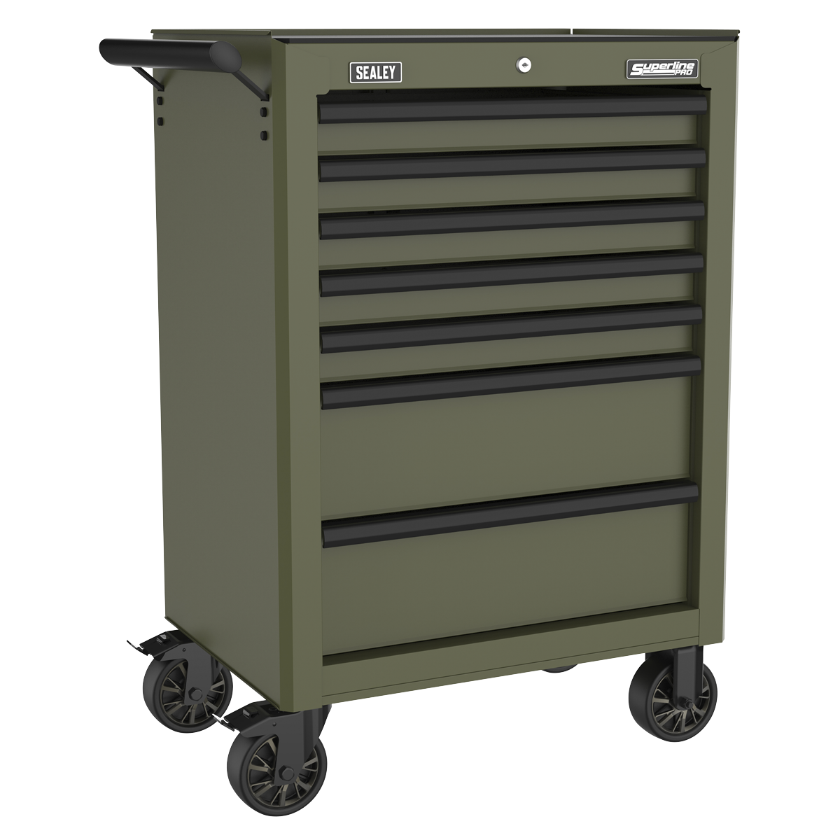 Superline Pro AP26479TK Superline PRO® Heavy-Duty Rollcab 7 Drawer - Khaki