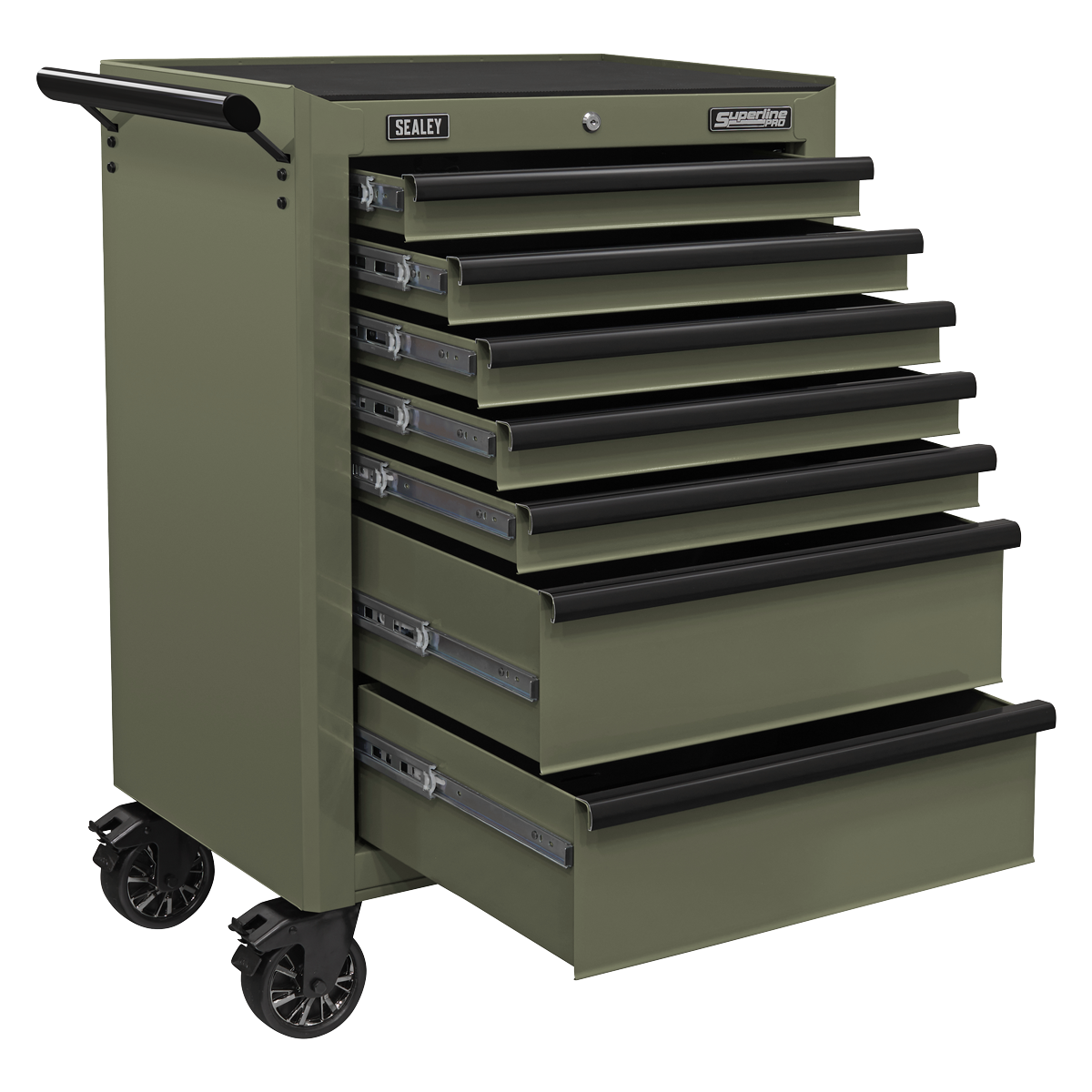 Superline Pro AP26479TK Superline PRO® Heavy-Duty Rollcab 7 Drawer - Khaki