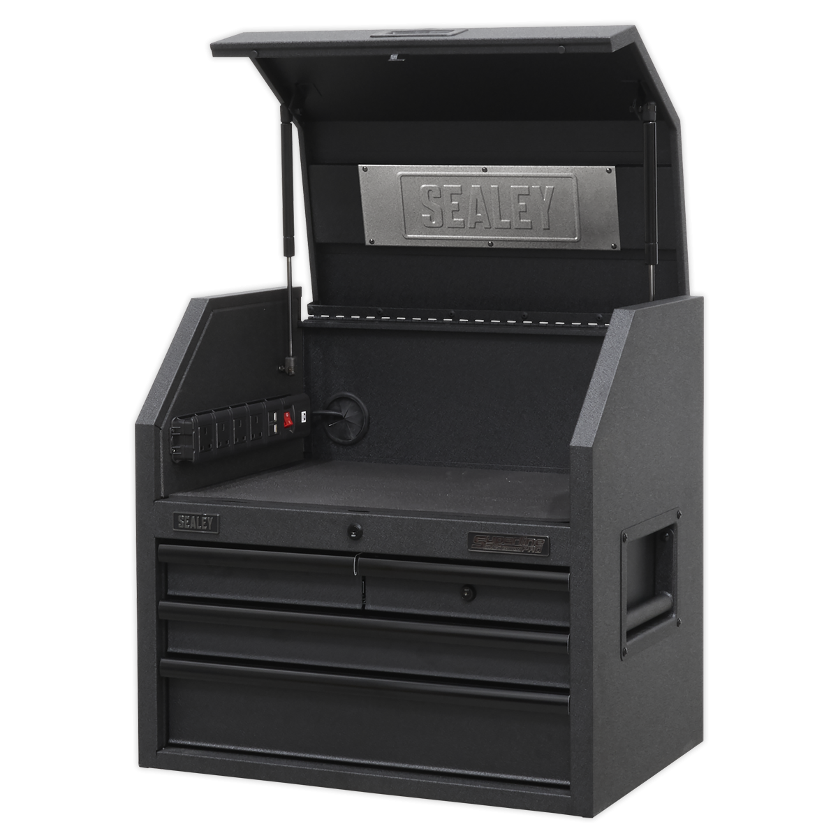 Superline Pro AP2704BE Superline PRO® Black Edition Topchest with 4 Soft Close Drawers & Power Bar 660mm