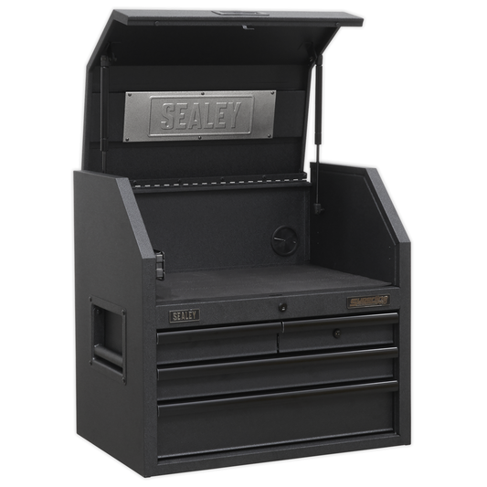 Superline Pro AP2704BE Superline PRO® Black Edition Topchest with 4 Soft Close Drawers & Power Bar 660mm