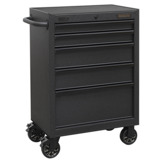 Superline Pro AP2705BE Superline PRO® Black Edition Rollcab with 5 Soft Close Drawers 680mm