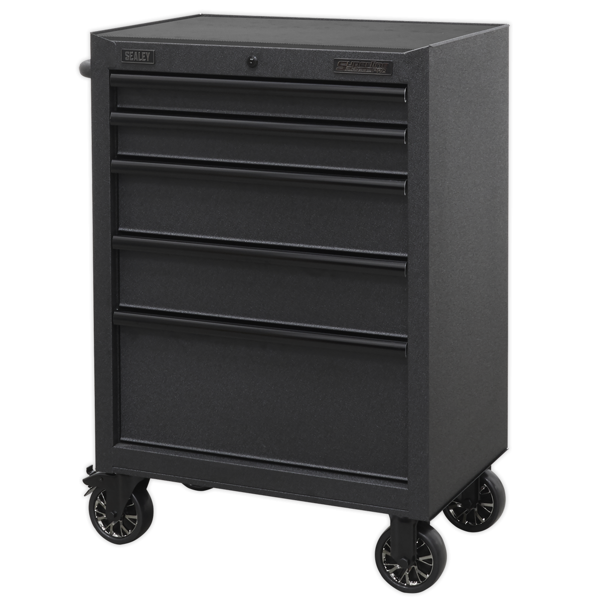Superline Pro AP2705BE Superline PRO® Black Edition Rollcab with 5 Soft Close Drawers 680mm