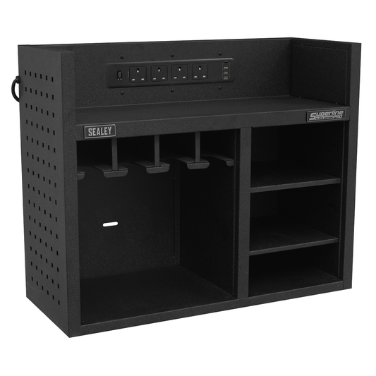 Superline Pro AP30SRBE Superline PRO® Power Tool Storage Rack with Power Bar