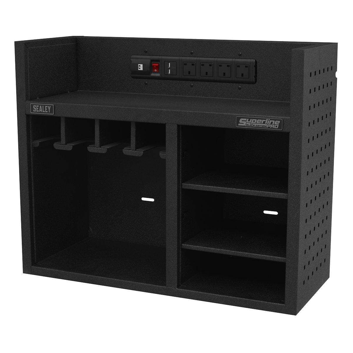 Superline Pro AP30SRBE Superline PRO® Power Tool Storage Rack with Power Bar