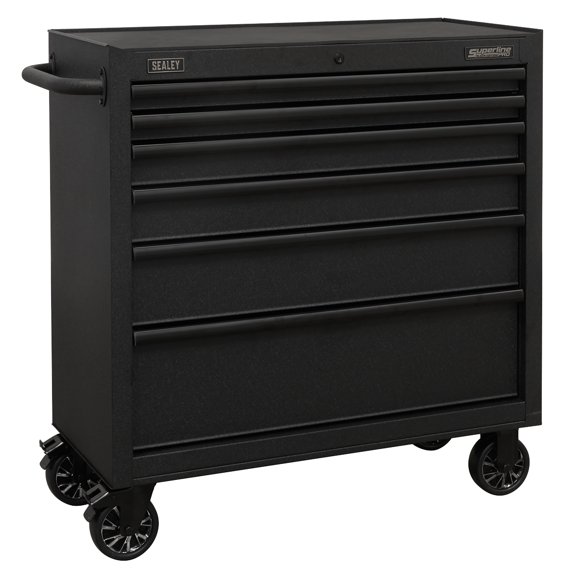 Superline Pro AP3606BE Superline PRO® Black Edition Rollcab with 6 Soft Close Drawers 915mm