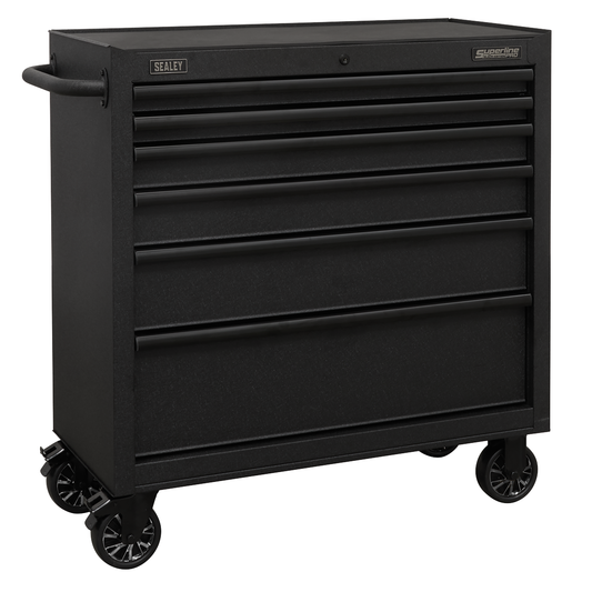 Superline Pro AP3606BE Superline PRO® Black Edition Rollcab with 6 Soft Close Drawers 915mm