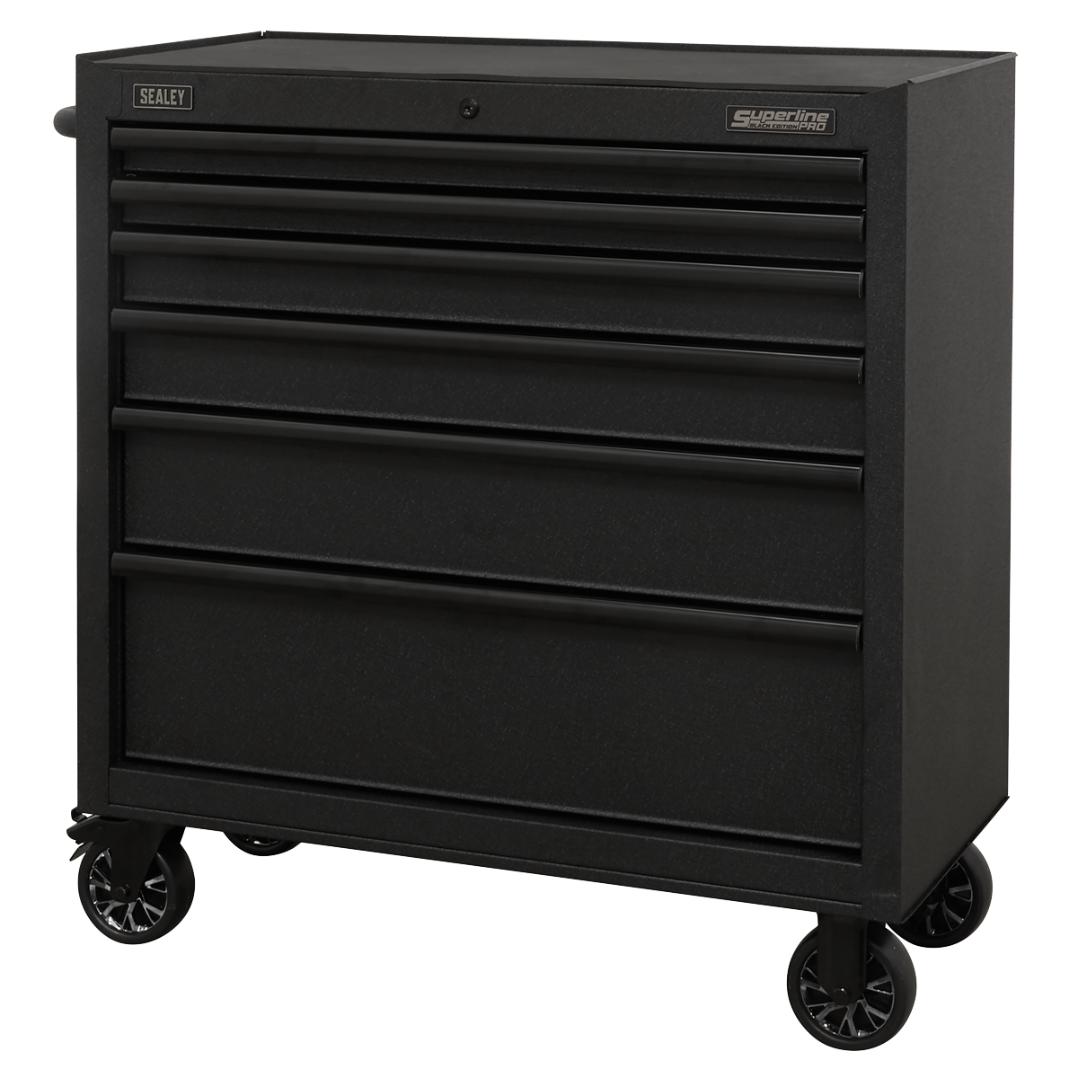Superline Pro AP3606BE Superline PRO® Black Edition Rollcab with 6 Soft Close Drawers 915mm