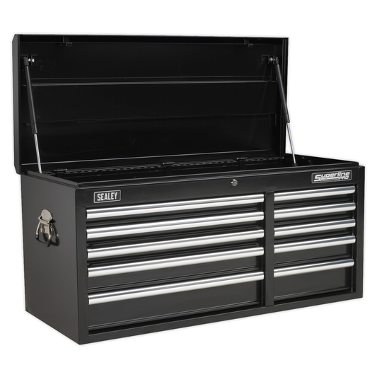 Superline Pro AP41110B Superline PRO® Heavy-Duty Topchest 10 Drawer - Black