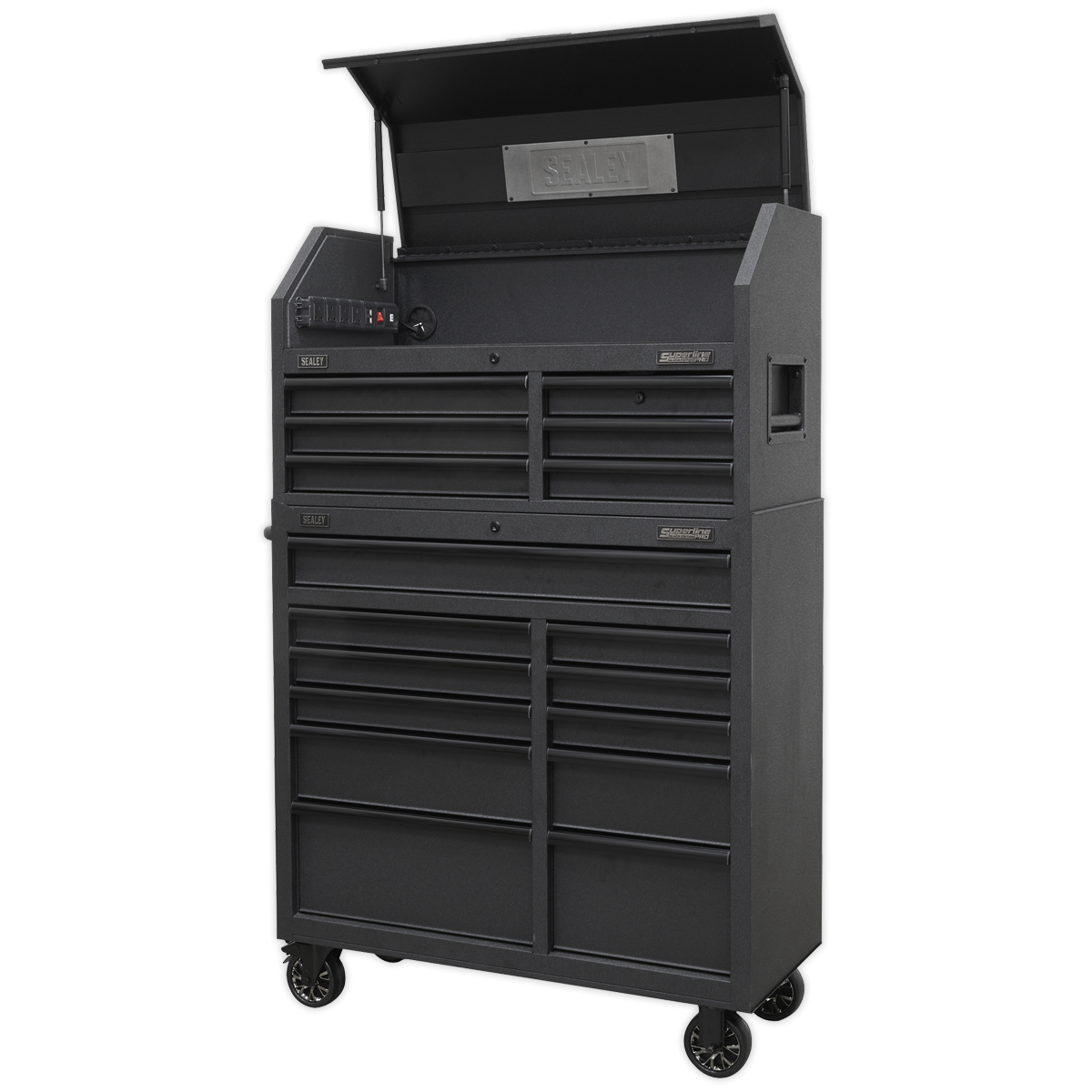 Superline Pro AP41BESTACK Superline PRO® Tool Chest Combination with 17 Soft Close Drawers & Power Bar