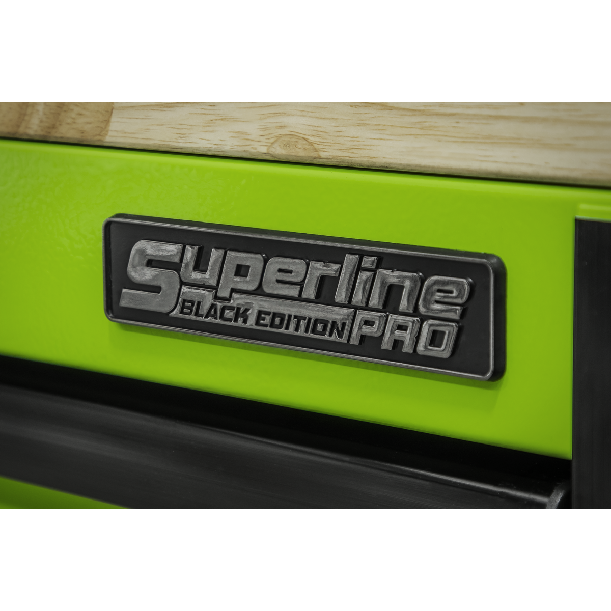 Superline Pro AP6115BE Superline PRO® Black Edition Mobile Trolley with Wooden Worktop 15 Drawer 1549mm