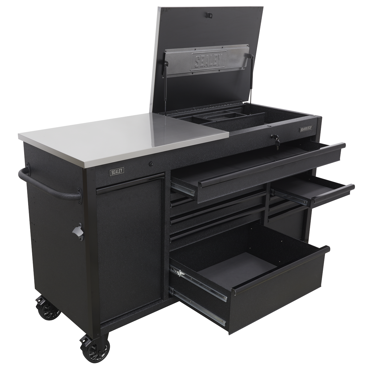 Superline Pro AP6310BE Superline PRO® Mobile Tool Cabinet with Power Tool Charging Drawer 1600mm