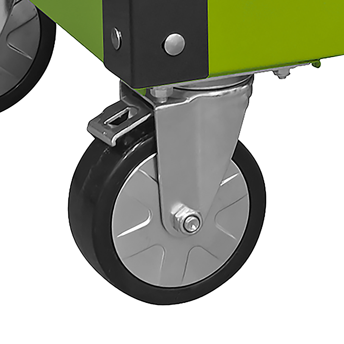 Superline Pro AP890MHV Superline PRO® Heavy-Duty Mobile Tool & Parts Trolley with Lockable Top & 5 Drawers - Hi-Vis Green