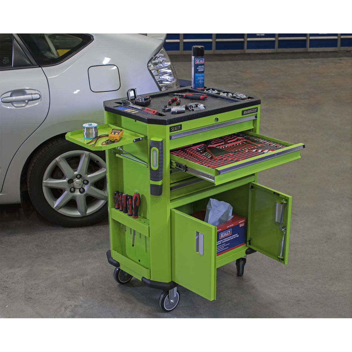Superline Pro AP980MTHV Superline PRO® Tool Trolley with 4 Drawers & 2 Door Cupboard