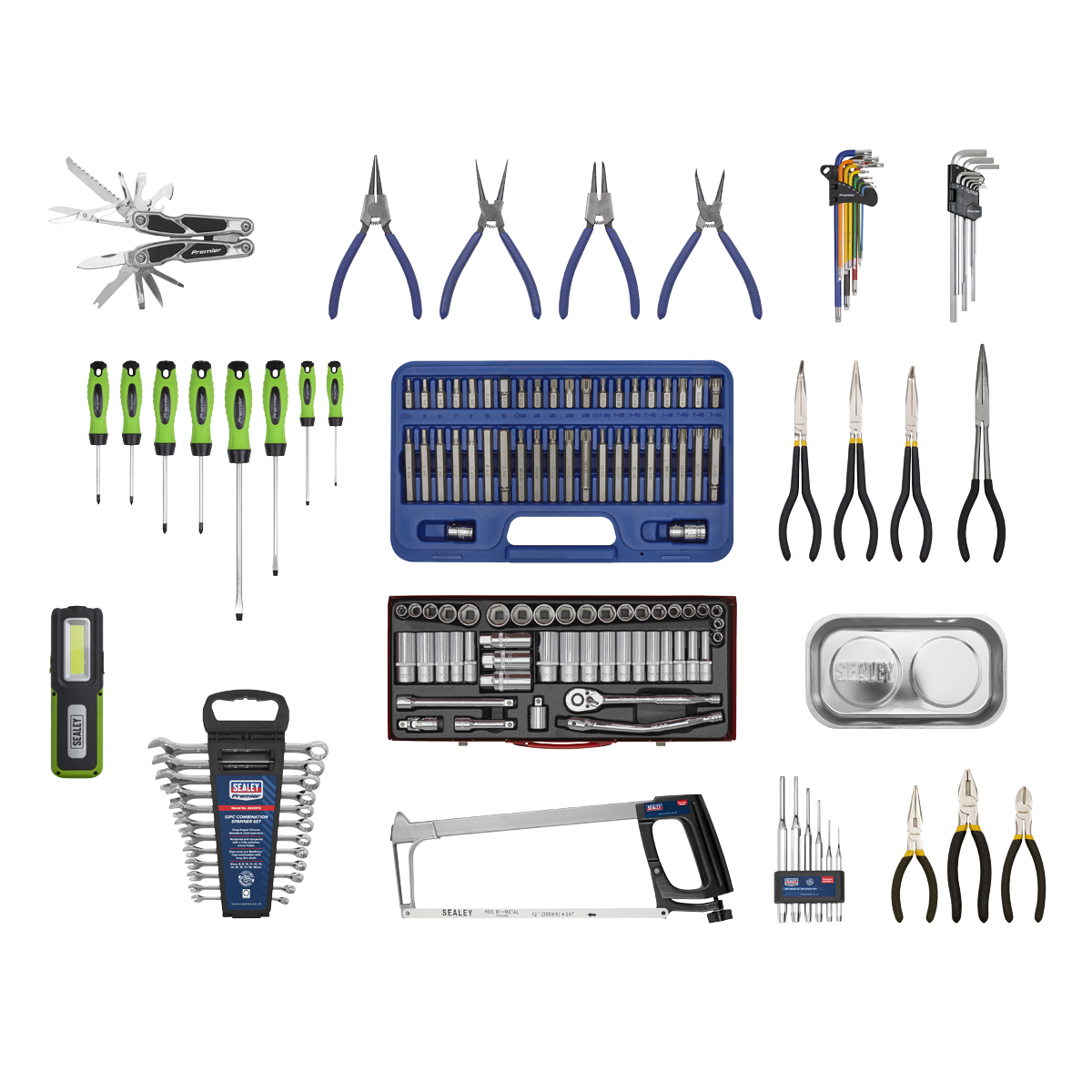Superline Pro APCOMBOBBTK55 Superline PRO® Topchest & Rollcab Combination 10 Drawer with 148pc Tool Kit - Red