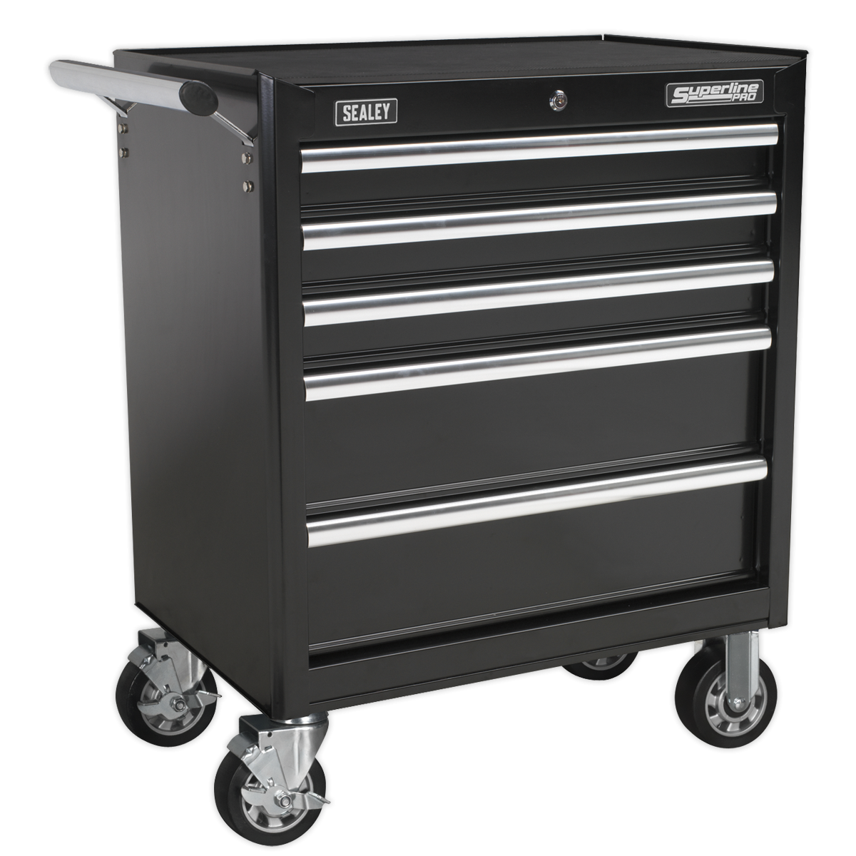 Superline Pro APCOMBOBBTK56 Superline PRO® Topchest & Rollcab Combination 10 Drawer with 148pc Tool Kit - Black