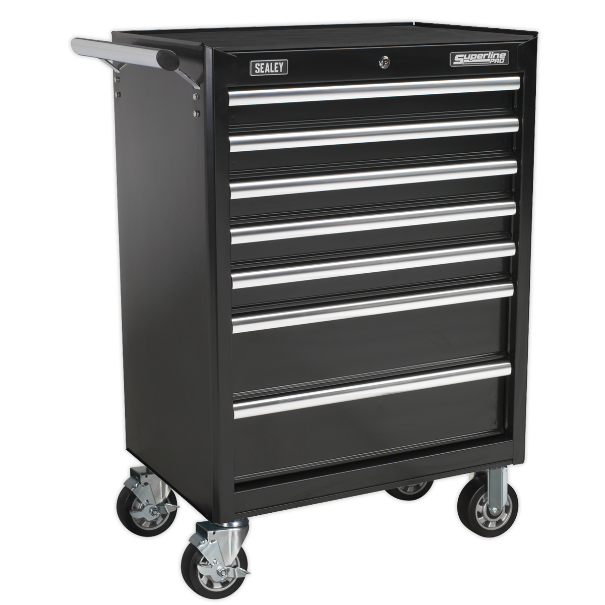 Superline Pro APCOMBOBBTK58 Superline PRO® Topchest & Rollcab Combination 15 Drawer with 148pc Tool Kit - Black
