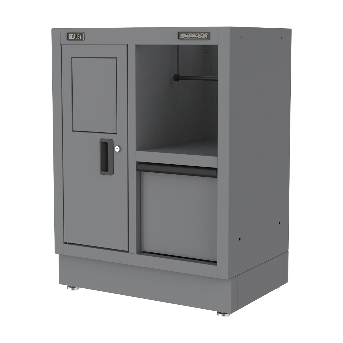 Superline Pro APMS36BE Superline PRO® Black Edition Modular Multifunction Cabinet with Drawer 680mm