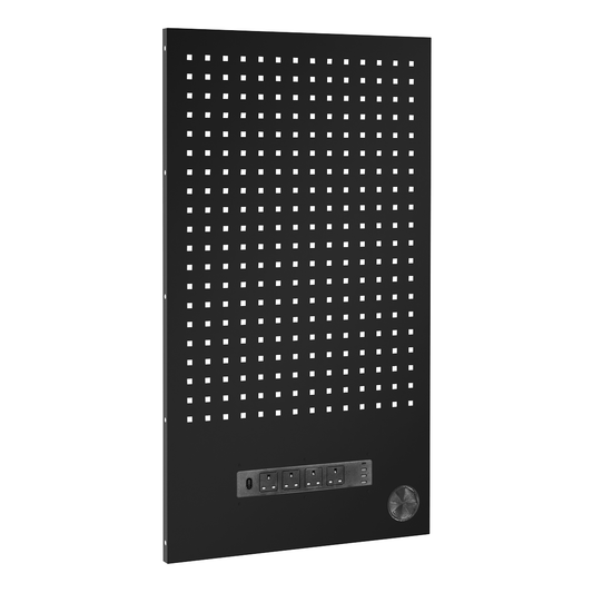 Superline Pro APMS3BEBP Superline PRO® Black Edition Modular Back Panel with Power Bar 600mm