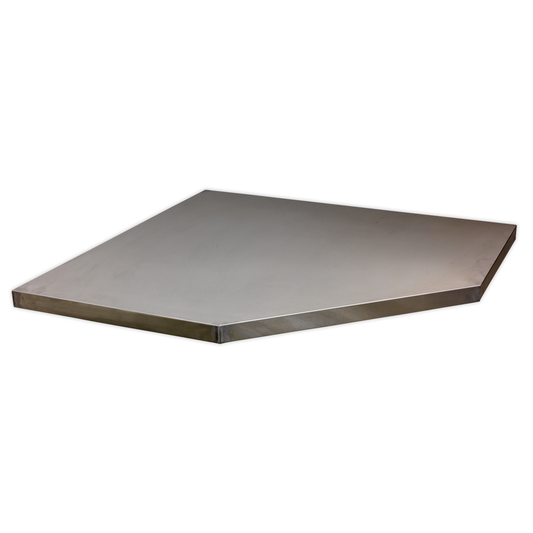 Superline Pro APMS60SS Superline PRO® Stainless Steel Worktop for Modular Corner Cabinet 865mm