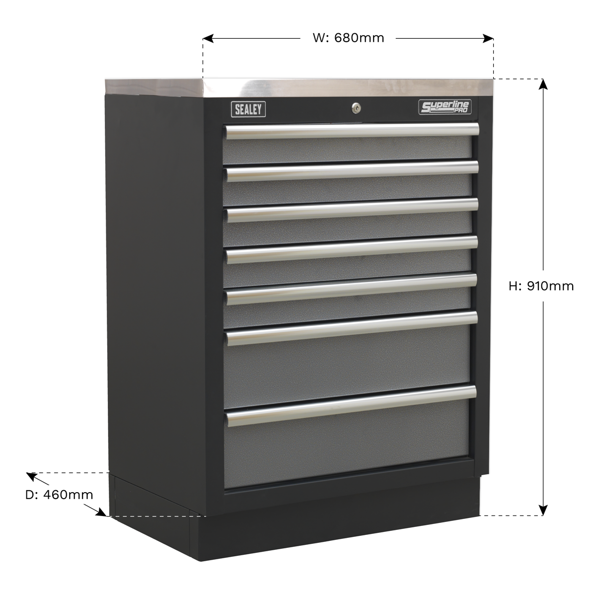 Superline Pro APMS62 Superline PRO® Modular Cabinet 7 Drawer 680mm
