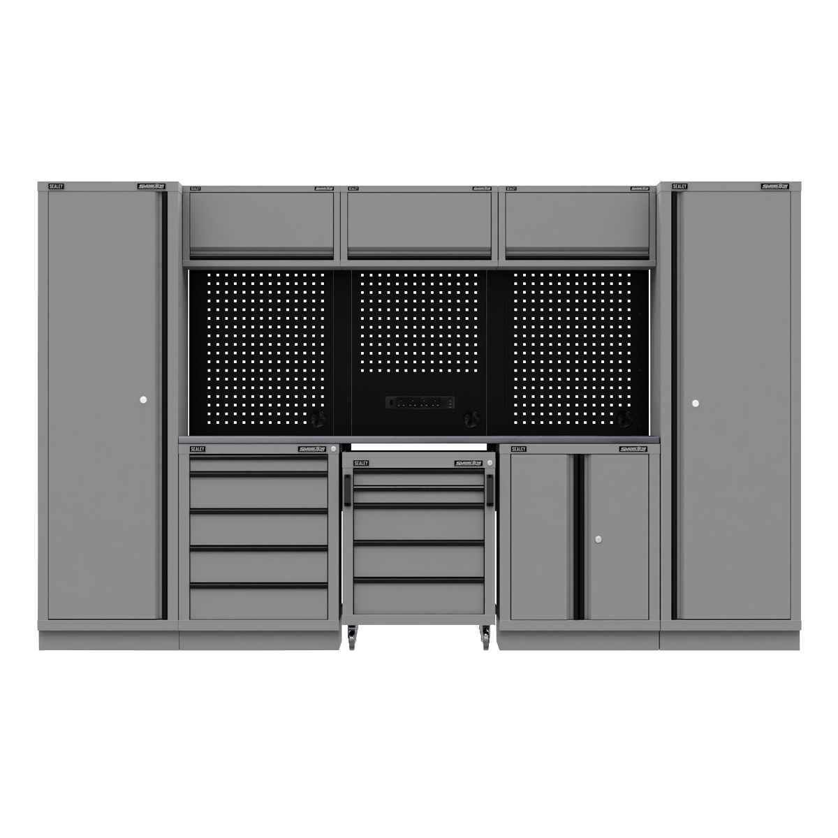 Superline Pro APMSBESTACK01SS Superline PRO® Black Edition Storage System with Stainless Worktop 3.24m