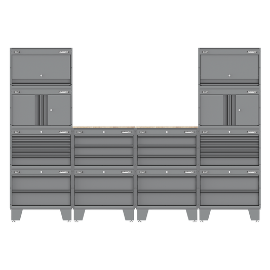 Superline Pro APMSCCOMBO1 Superline PRO® Storage System with Rubber Wood Worktop 2.7m