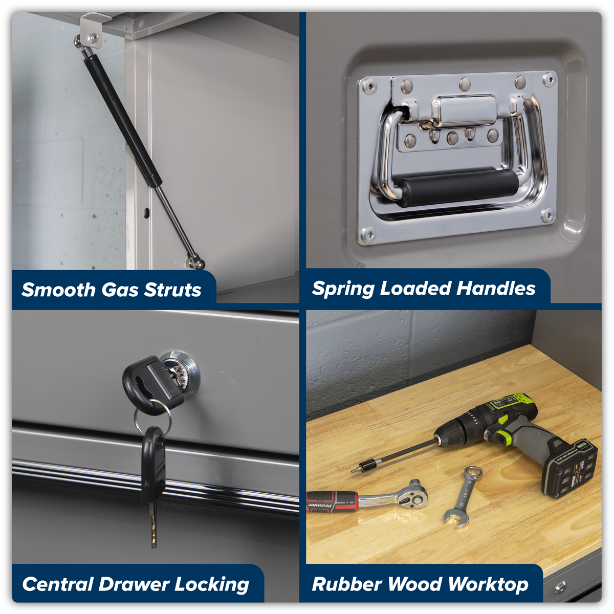 Superline Pro APMSCCOMBO2 Superline PRO® Connect Modular Storage System with Rubber Wood Worktop 2.03m