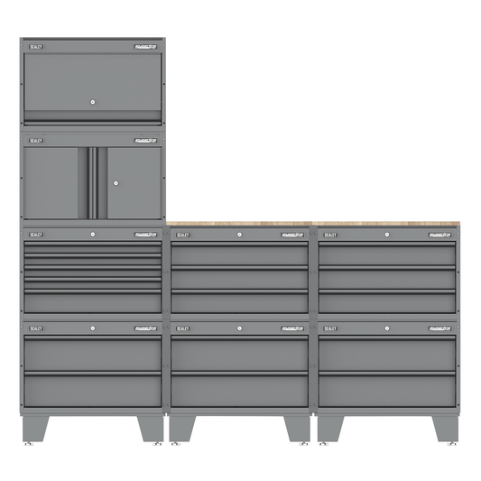 Superline Pro APMSCCOMBO2 Superline PRO® Storage System with Rubber Wood Worktop 2.03m