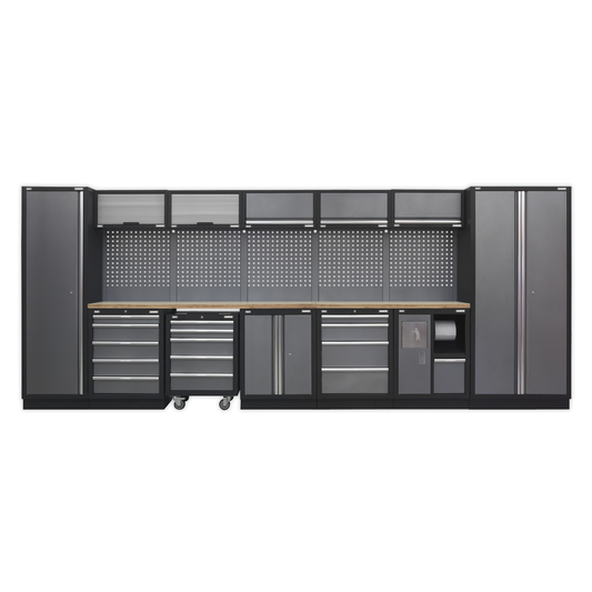 Superline Pro APMSSTACK01W Superline PRO® Storage System with Wood Worktop 4.92m