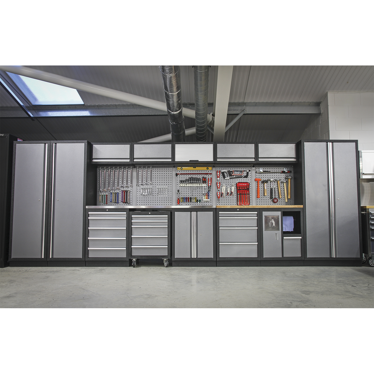 Superline Pro APMSSTACK01W Superline PRO® Storage System with Wood Worktop 4.92m