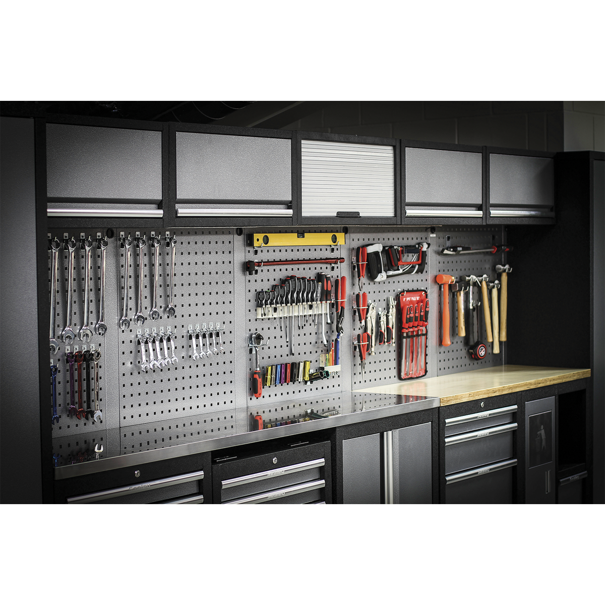 Superline Pro APMSSTACK01W Superline PRO® Storage System with Wood Worktop 4.92m