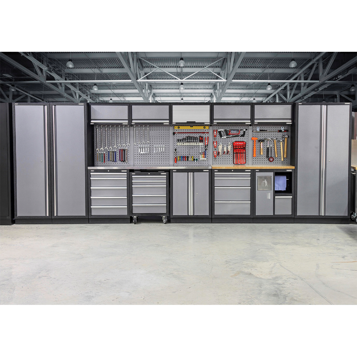 Superline Pro APMSSTACK01W Superline PRO® Storage System with Wood Worktop 4.92m
