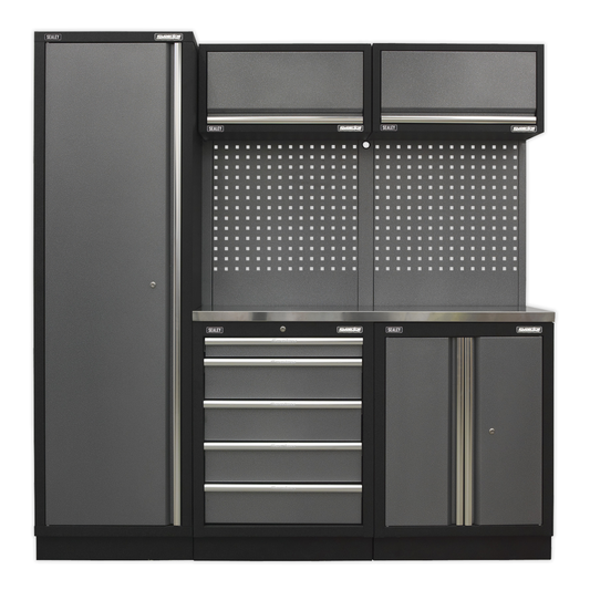 Superline Pro APMSSTACK02SS Superline PRO® Storage System with Stainless Worktop 1.96m