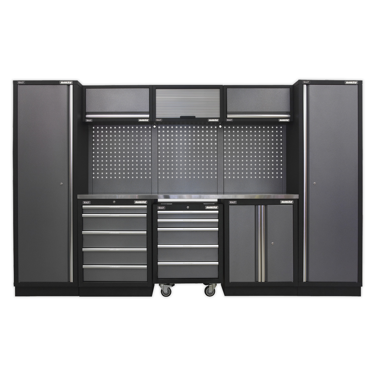 Superline Pro APMSSTACK03SS Superline PRO® Storage System with Stainless Worktop 3.24m