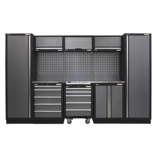 Superline Pro APMSSTACK03SS Superline PRO® Storage System with Stainless Worktop 3.24m