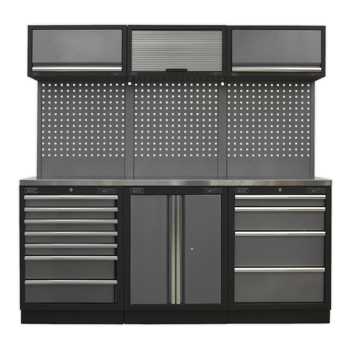 Superline Pro APMSSTACK07SS Superline PRO® Storage System with Stainless Worktop 2.04m