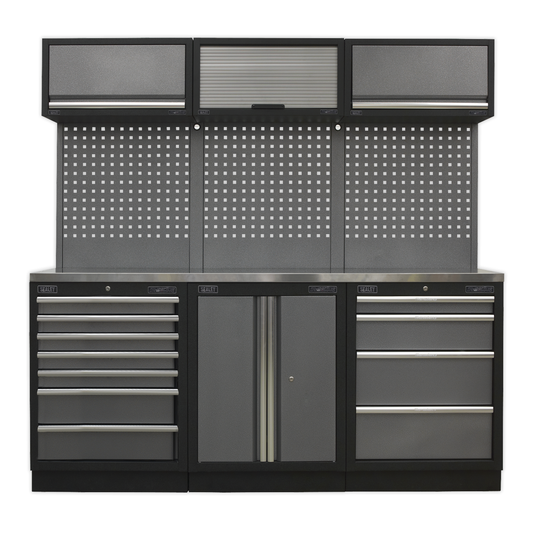 Superline Pro APMSSTACK07SS Superline PRO® Storage System with Stainless Worktop 2.04m