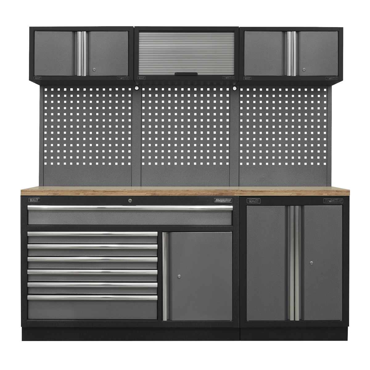 Superline Pro APMSSTACK11W Superline PRO® Storage System with Pressed Wood Worktop 2.04m