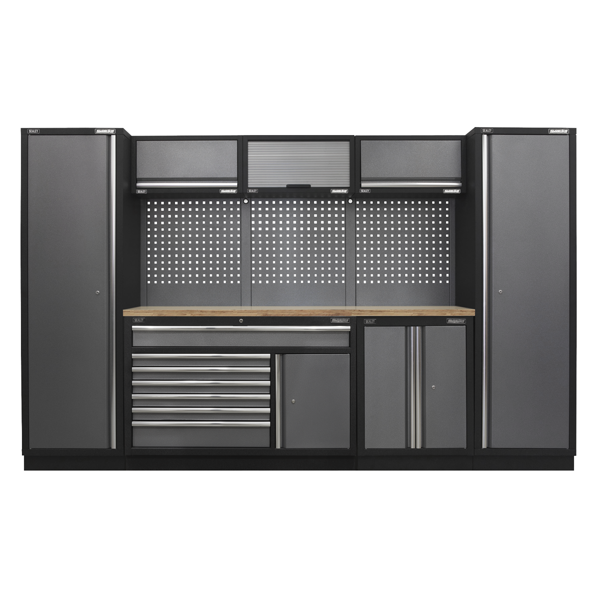 Superline Pro APMSSTACK13W Superline PRO® Storage System with Pressed Wood Worktop 3.24m
