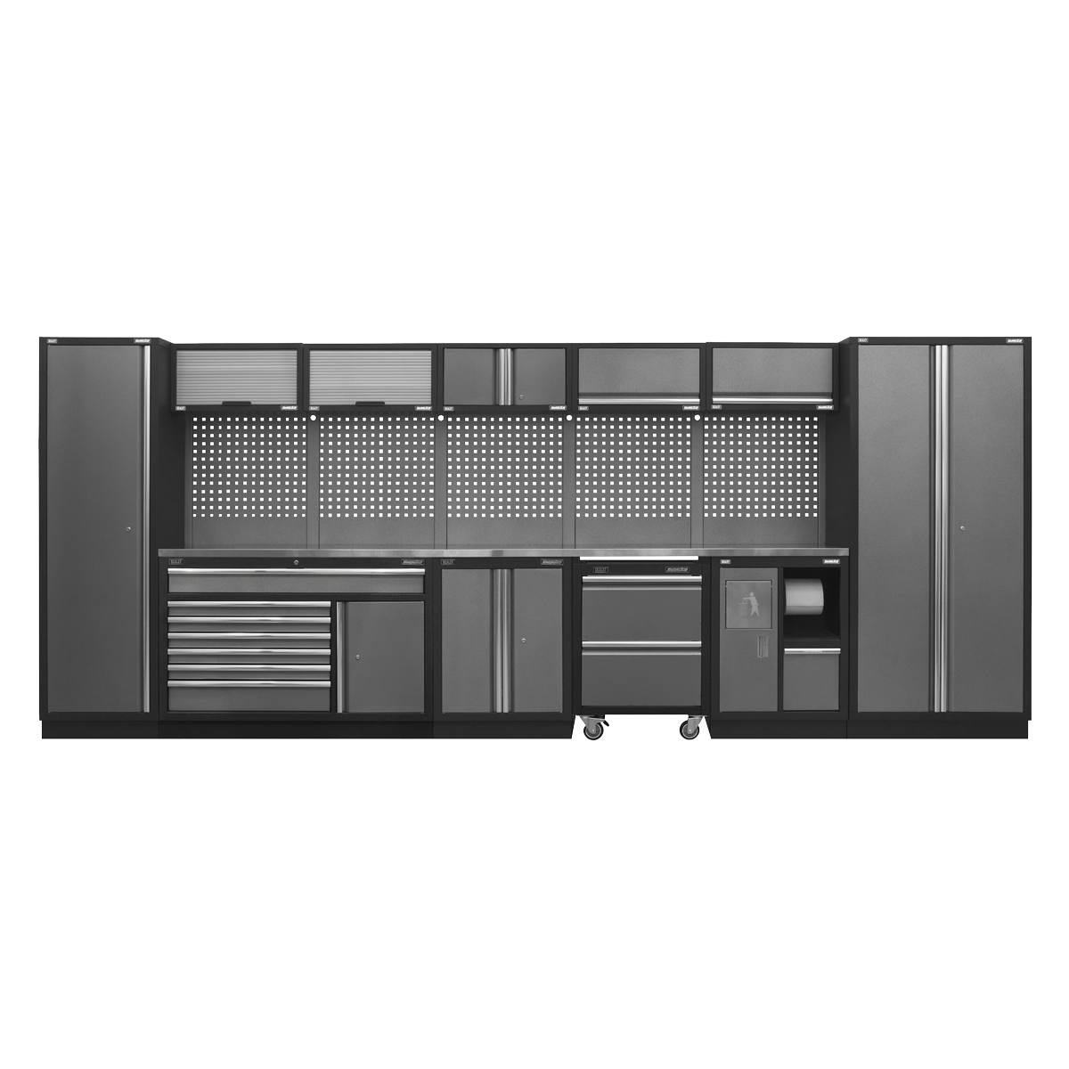 Superline Pro APMSSTACK15SS Superline PRO® Storage System with Stainless Worktop 4.92m
