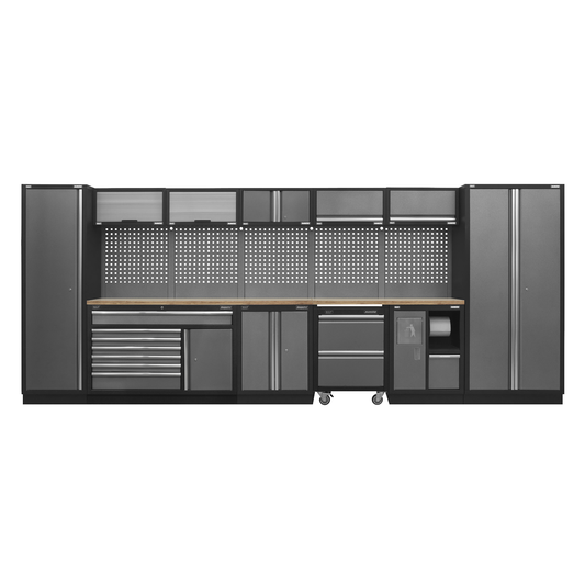 Superline Pro APMSSTACK15W Superline PRO® Storage System with Pressed Wood Worktop 4.92m