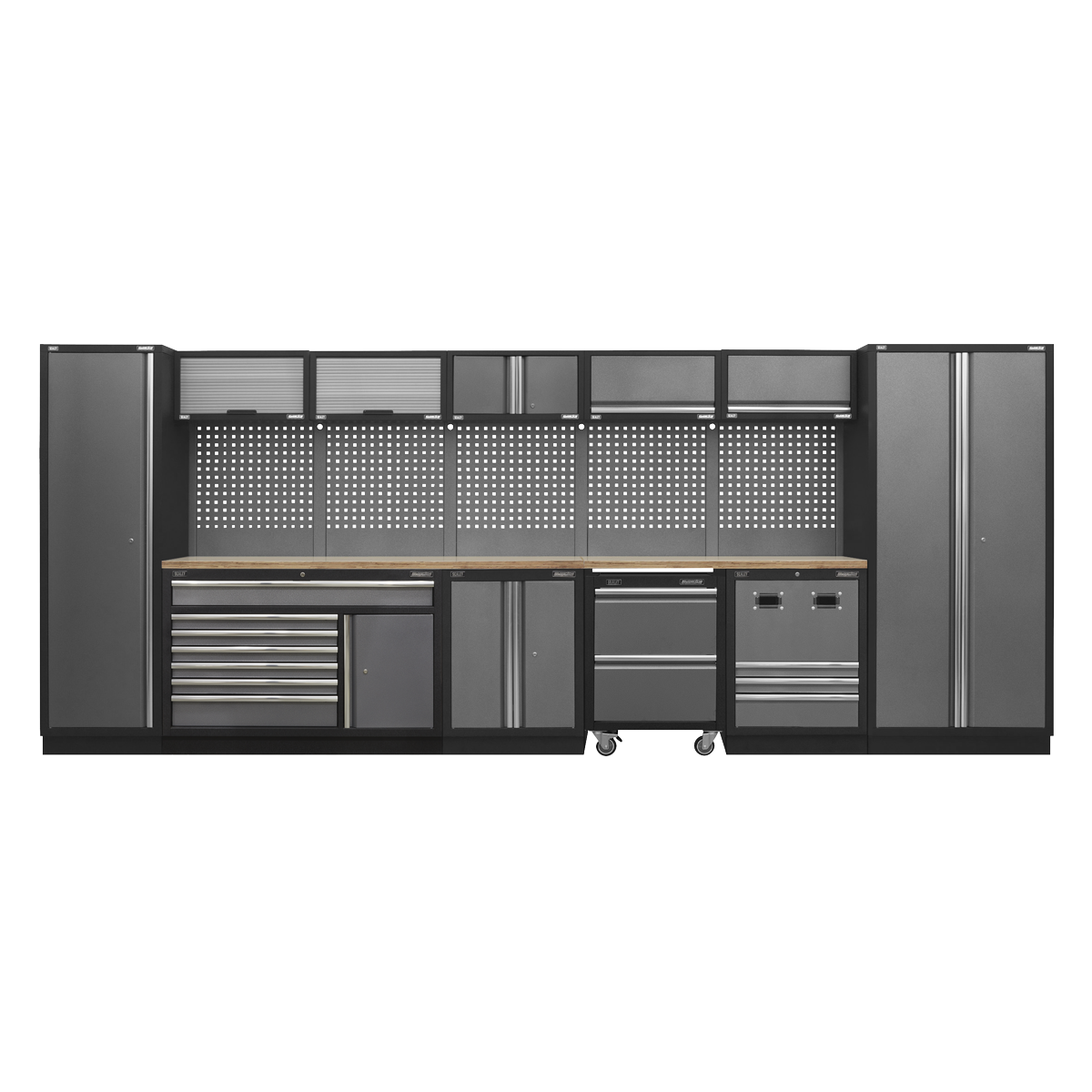 Superline Pro APMSSTACK16W Superline PRO® Storage System with Pressed Wood Worktop 4.92m