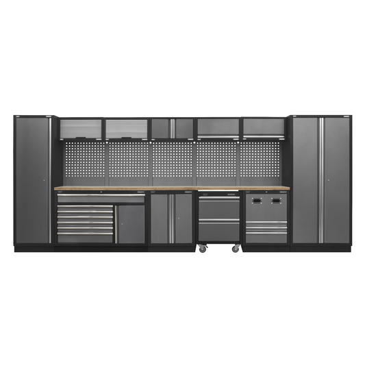 Superline Pro APMSSTACK16W Superline PRO® Storage System with Pressed Wood Worktop 4.92m