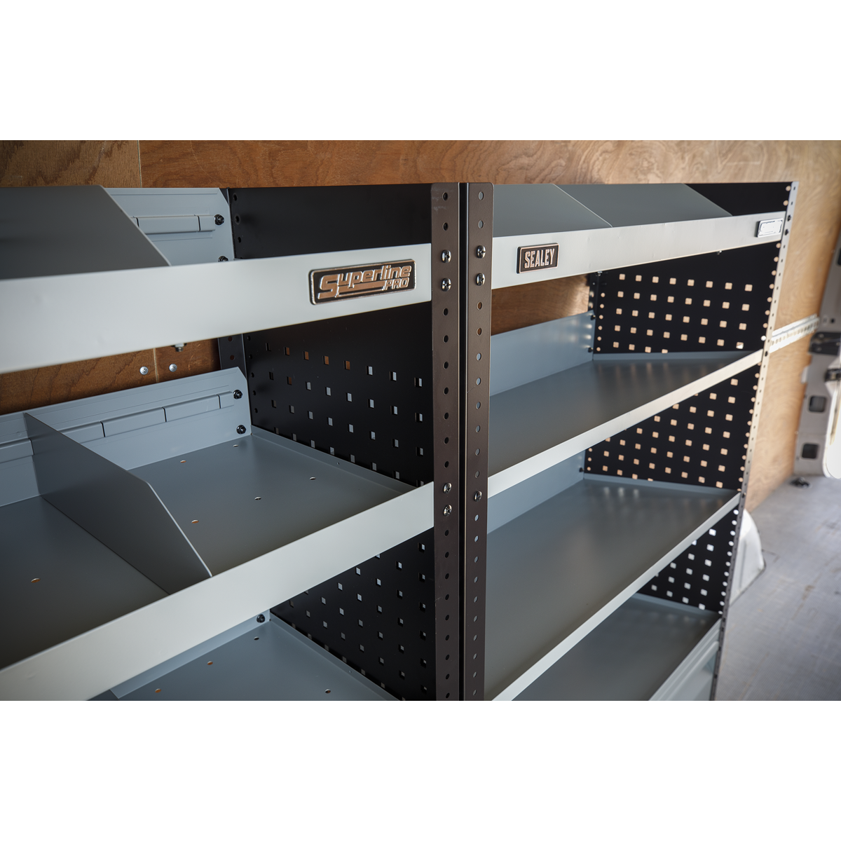 Superline Pro APMSVCOMBO2 Superline PRO® Modular Slanted Shelf Van Storage System