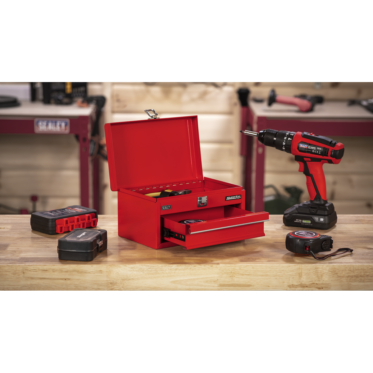 Superline Pro APMTB1 Superline Pro® Mini Toolbox 1 Drawer - Red