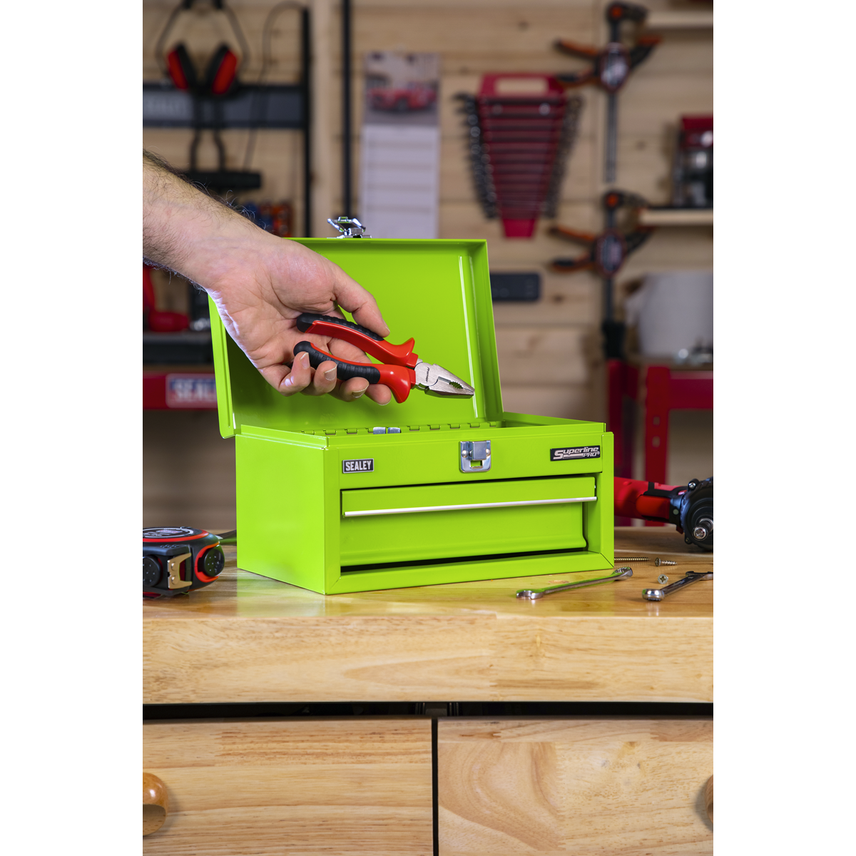 Superline Pro APMTB3 Superline Pro® Mini Toolbox with Drawer - Green