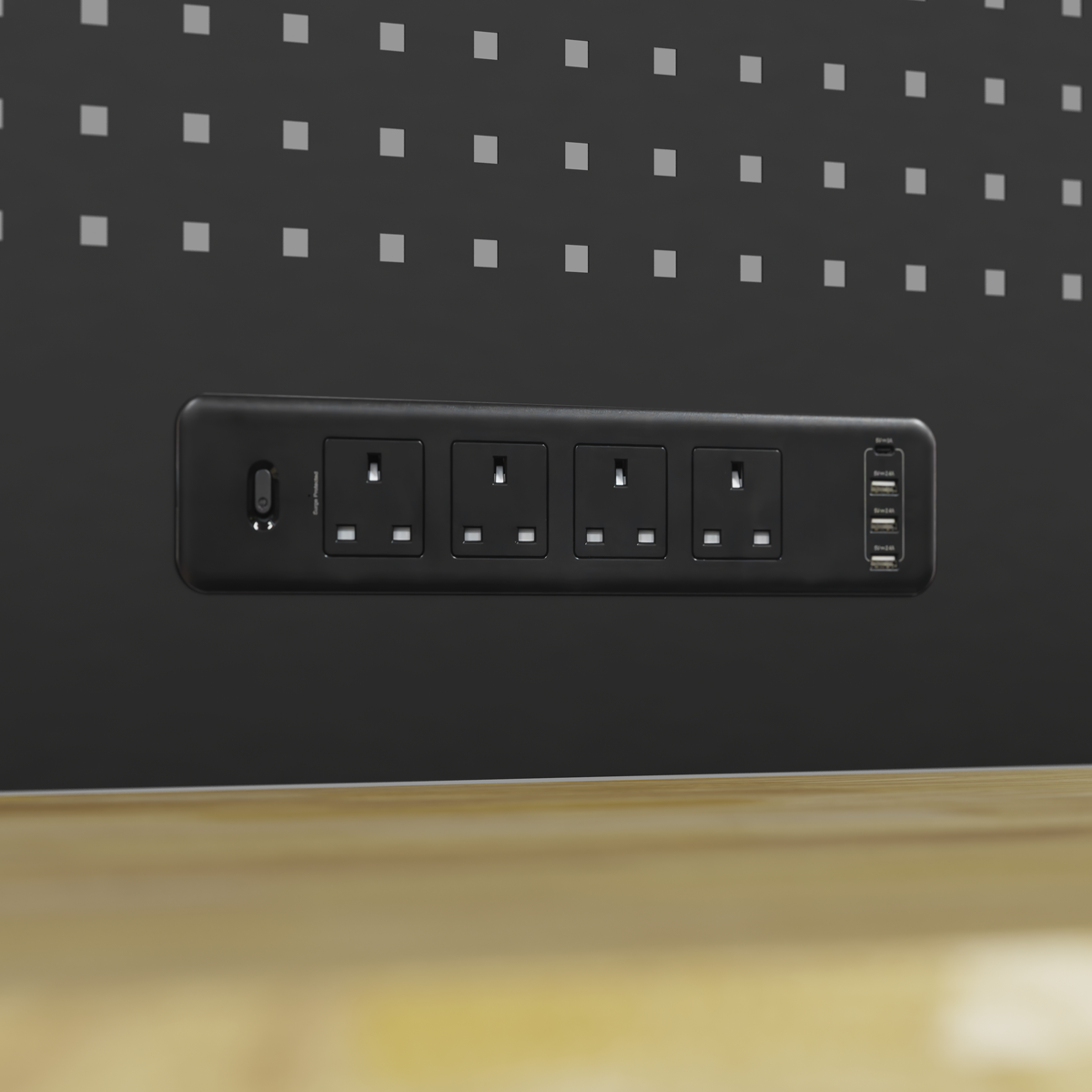 Superline Pro APMWB50COMBO2W Superline PRO® Modular Workbench with 4 Drawers Wooden Worktop 1265mm