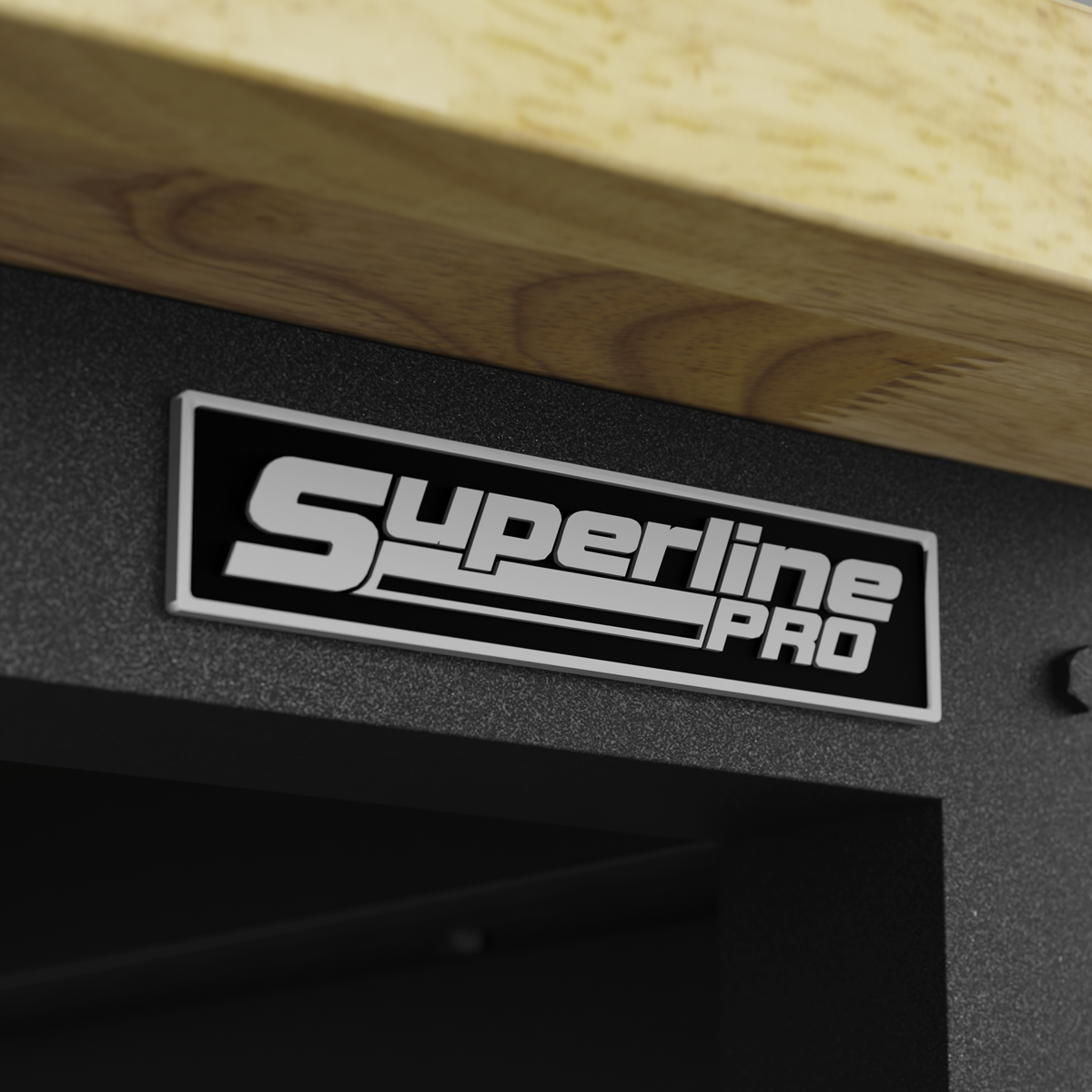 Superline Pro APMWB50COMBO2W Superline PRO® Modular Workbench with 4 Drawers Wooden Worktop 1265mm
