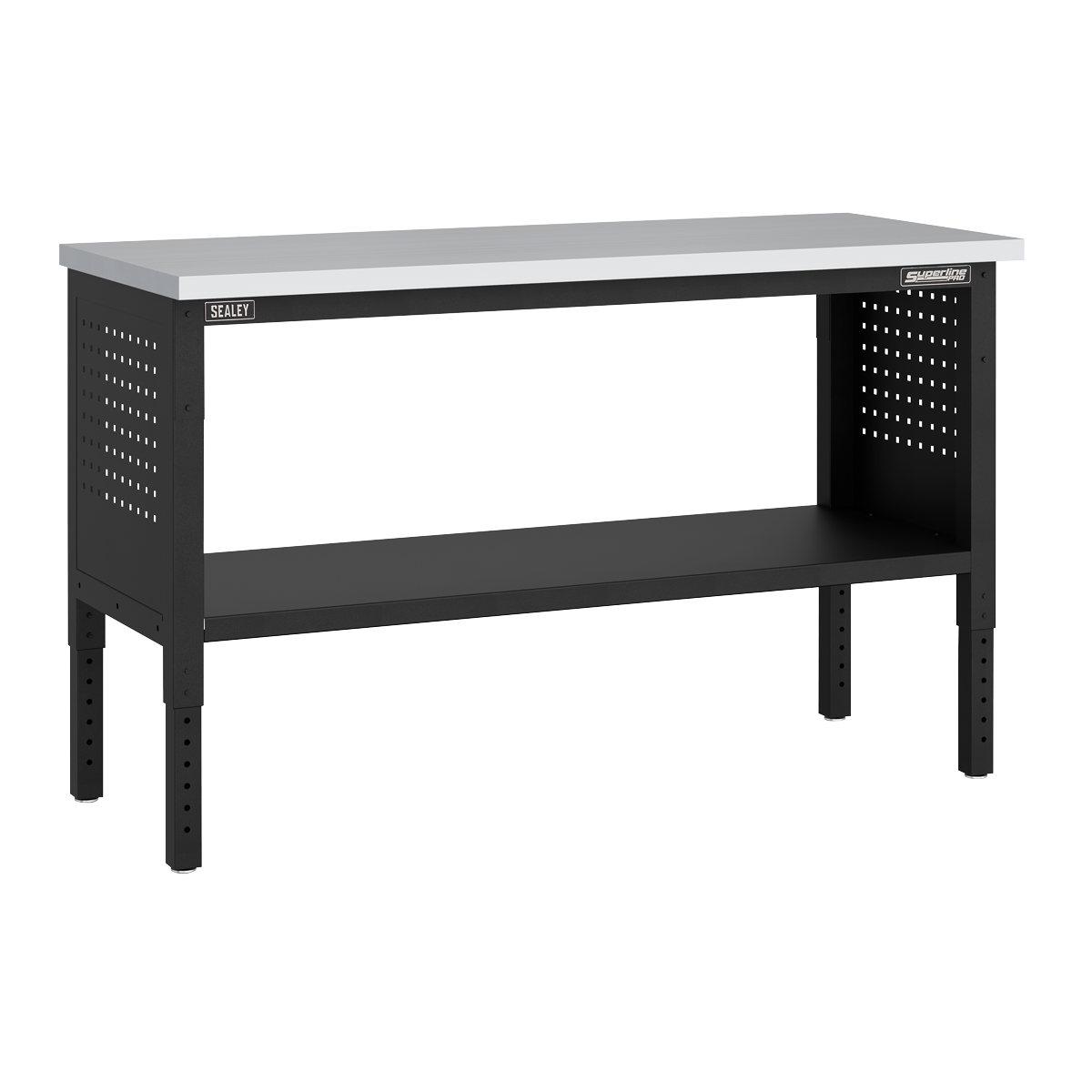 Superline Pro APMWB60COMBOSS Superline PRO® Modular Workbench with Pegboard Back Panel Stainless Steel Worktop 1525mm